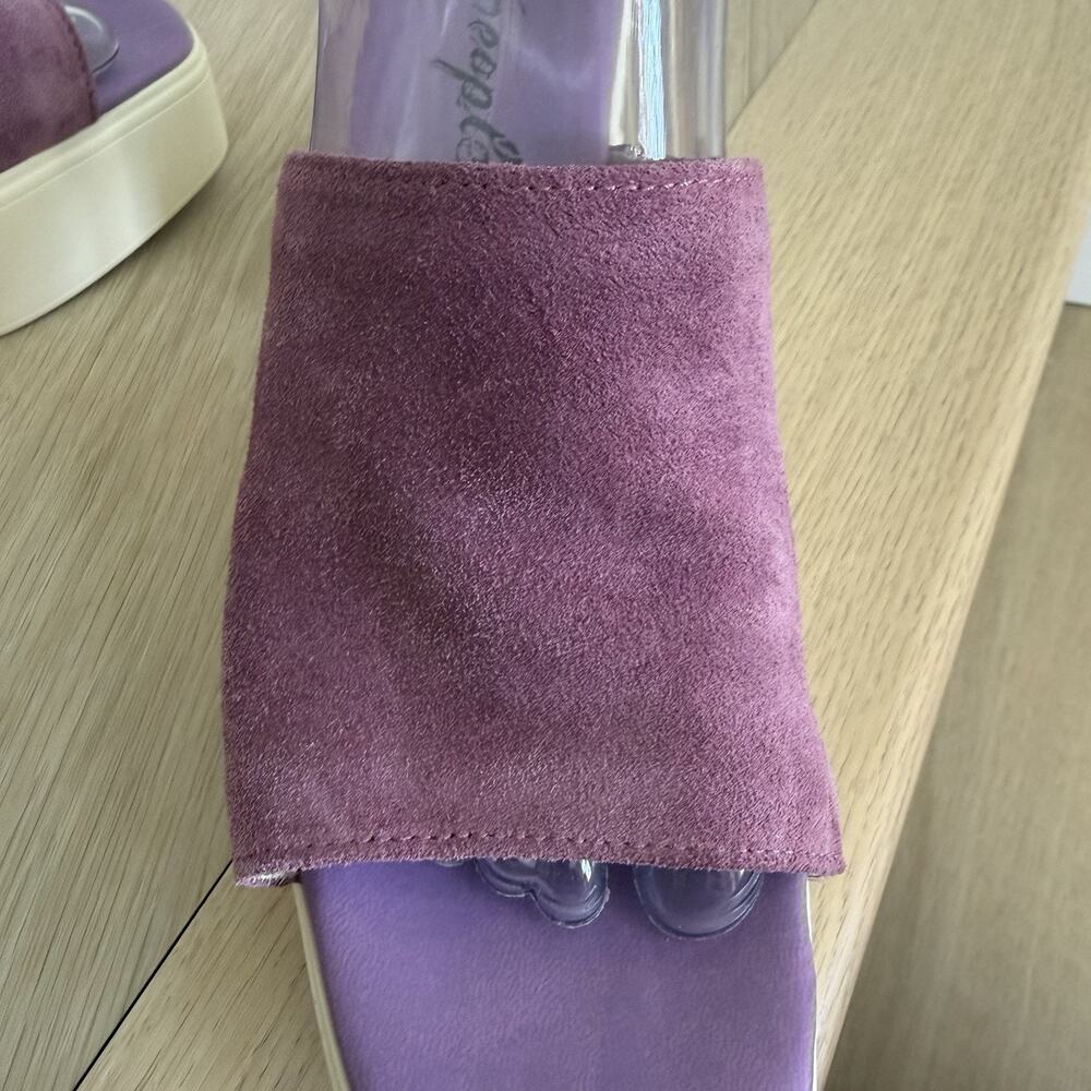Free People Suede Zoe Platform Orchid Pavillion Women’s Size 39 Made In Italy - Picture 7 of 16